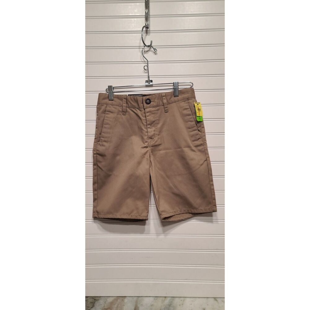 Volcom Youth Frickin Modern Straight Khaki Chino Shorts Size 26 NWT